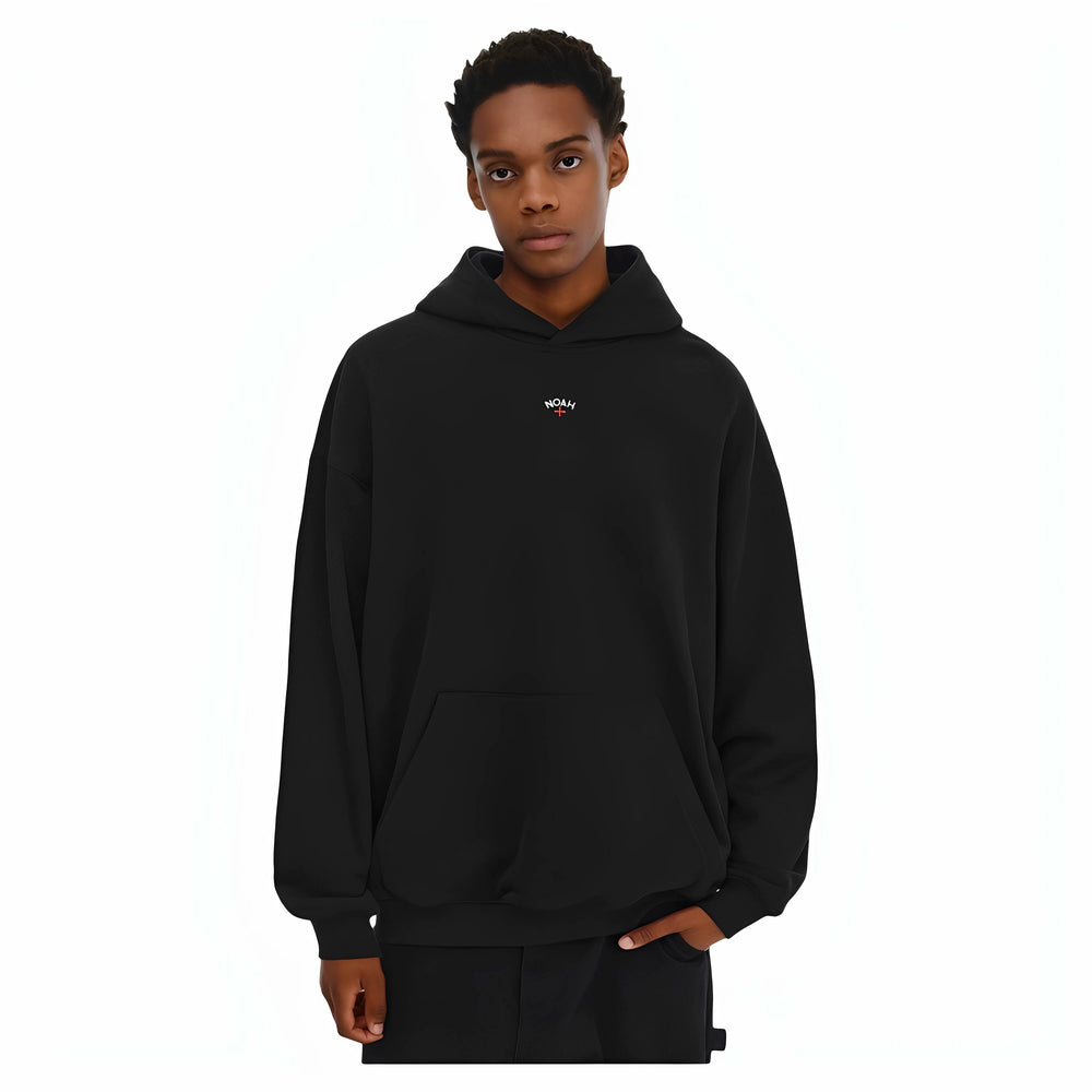 NOAH MARS niche trendy brand chest badge embroidered cross American casual loose men's hooded sweatshirt