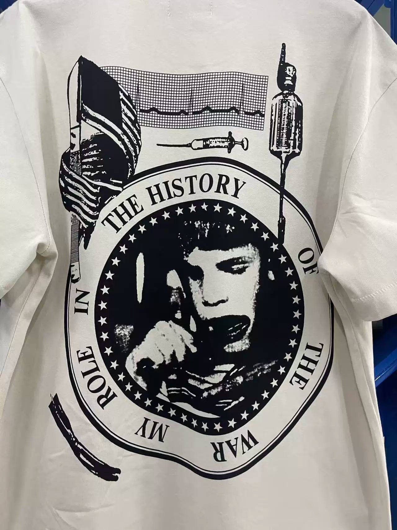ERD Inspired Slogan Graphic Cement White Oversized Tee