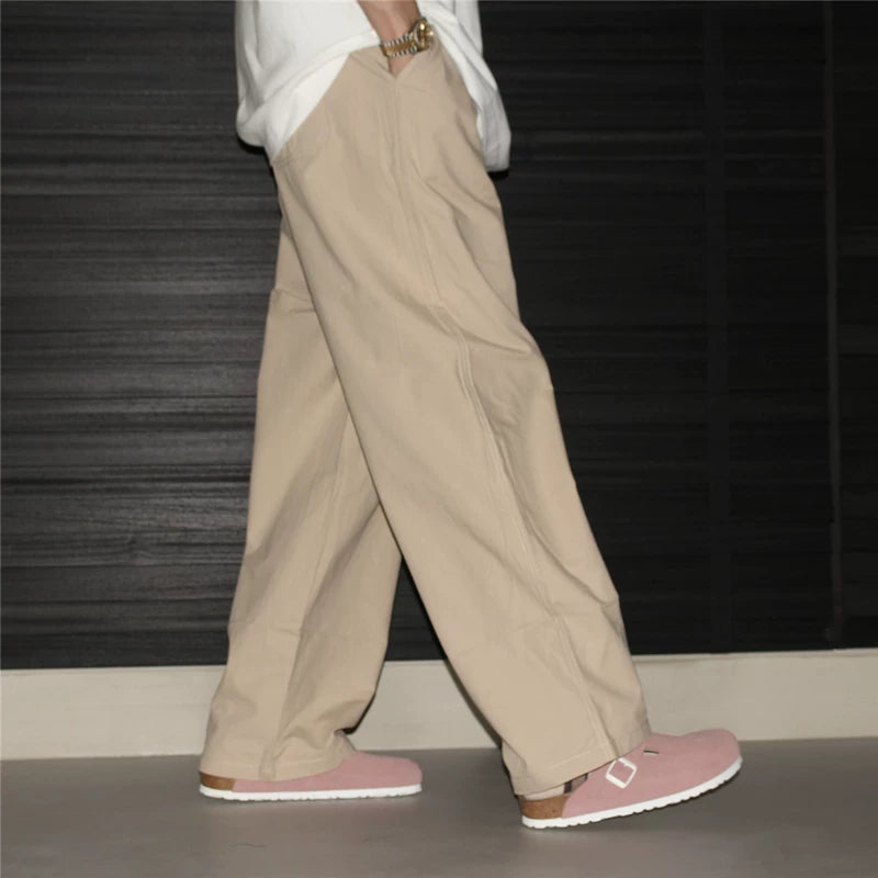 GcBrand Lab AW24 复古主题元素 日系基础款 简约纯色百搭休闲裤