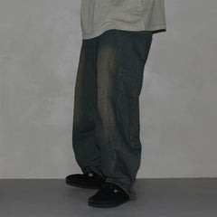 GcBrand Lab SS25 basic washed distressed design curved denim jeans