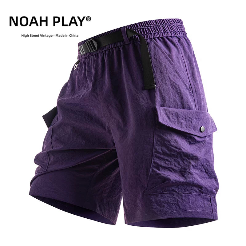 NOAH PLAY 夏季机能风工装短裤男速干宽松大码多口袋复古五分裤潮