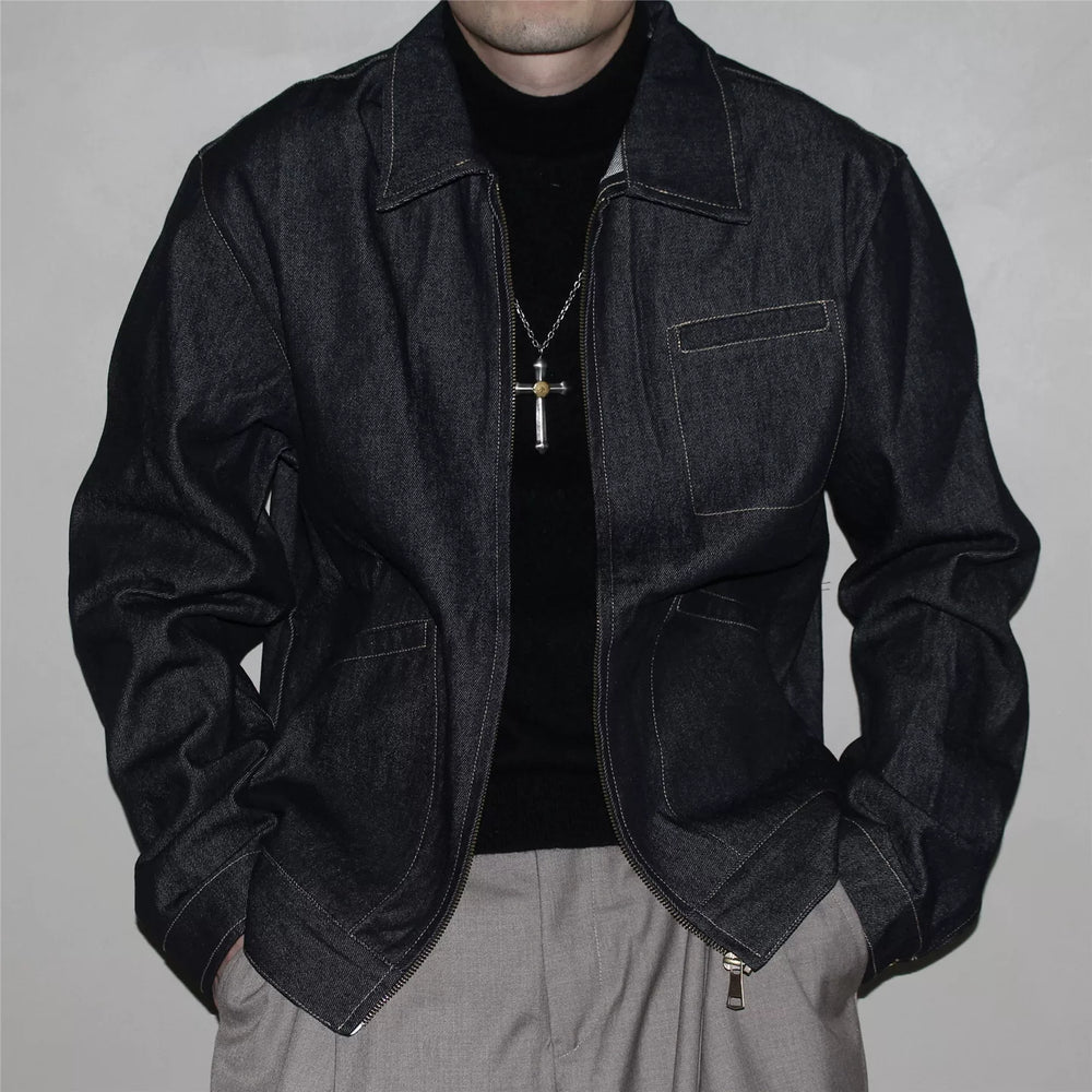 GcBrand Lab Jacket 复古主题元素 日系休闲简约牛仔夹克上衣外套