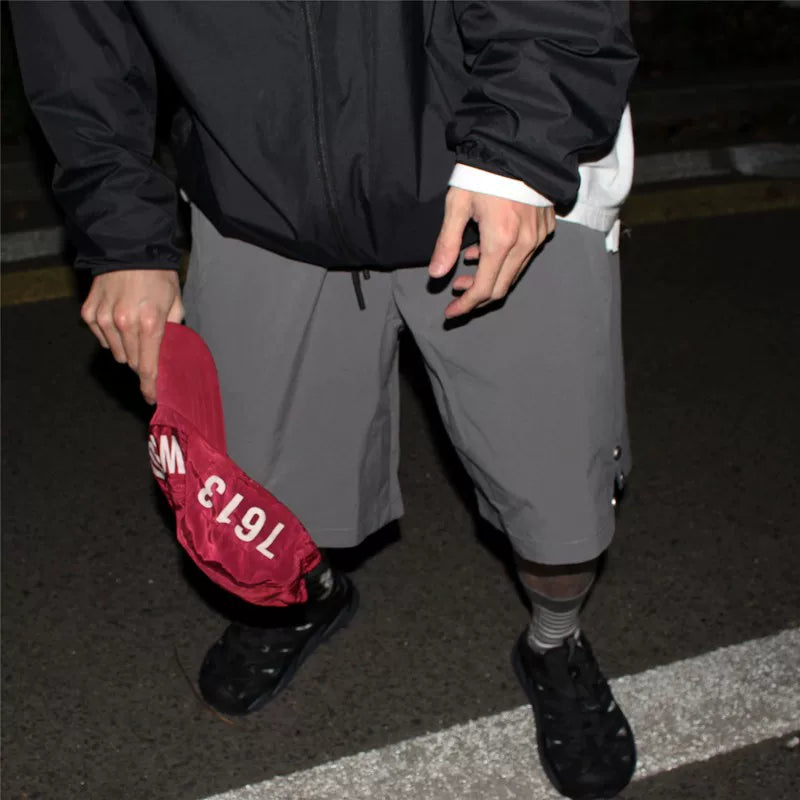 GcBrand Lab SS23 functional outdoor style pants leg button details five quarter pants drawstring sports shorts