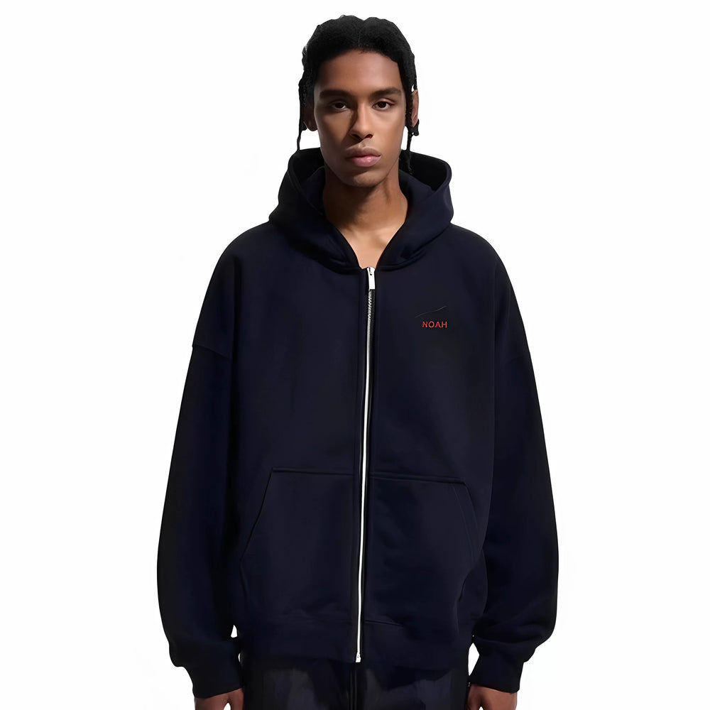 NOAH MARS autumn new product waves American casual hooded sweatshirt wool trendy zipper jacket men