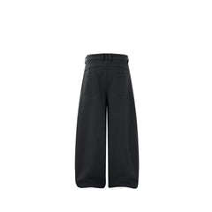 GcBrand Lab AW25 复古主题元素 美式休闲宽松直筒老钱风毛呢长裤