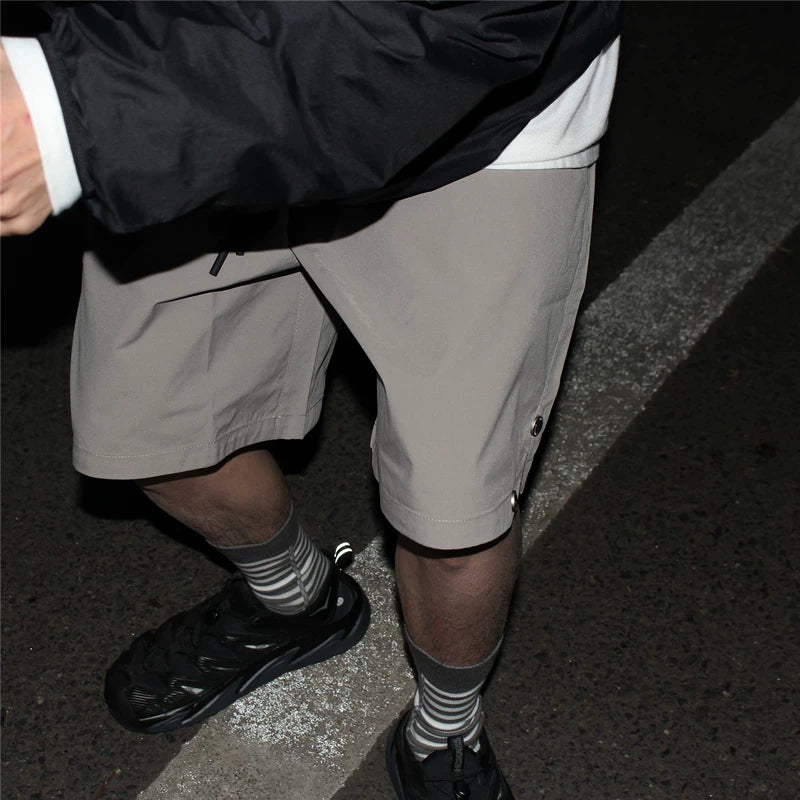 GcBrand Lab SS23 functional outdoor style pants leg button details five quarter pants drawstring sports shorts