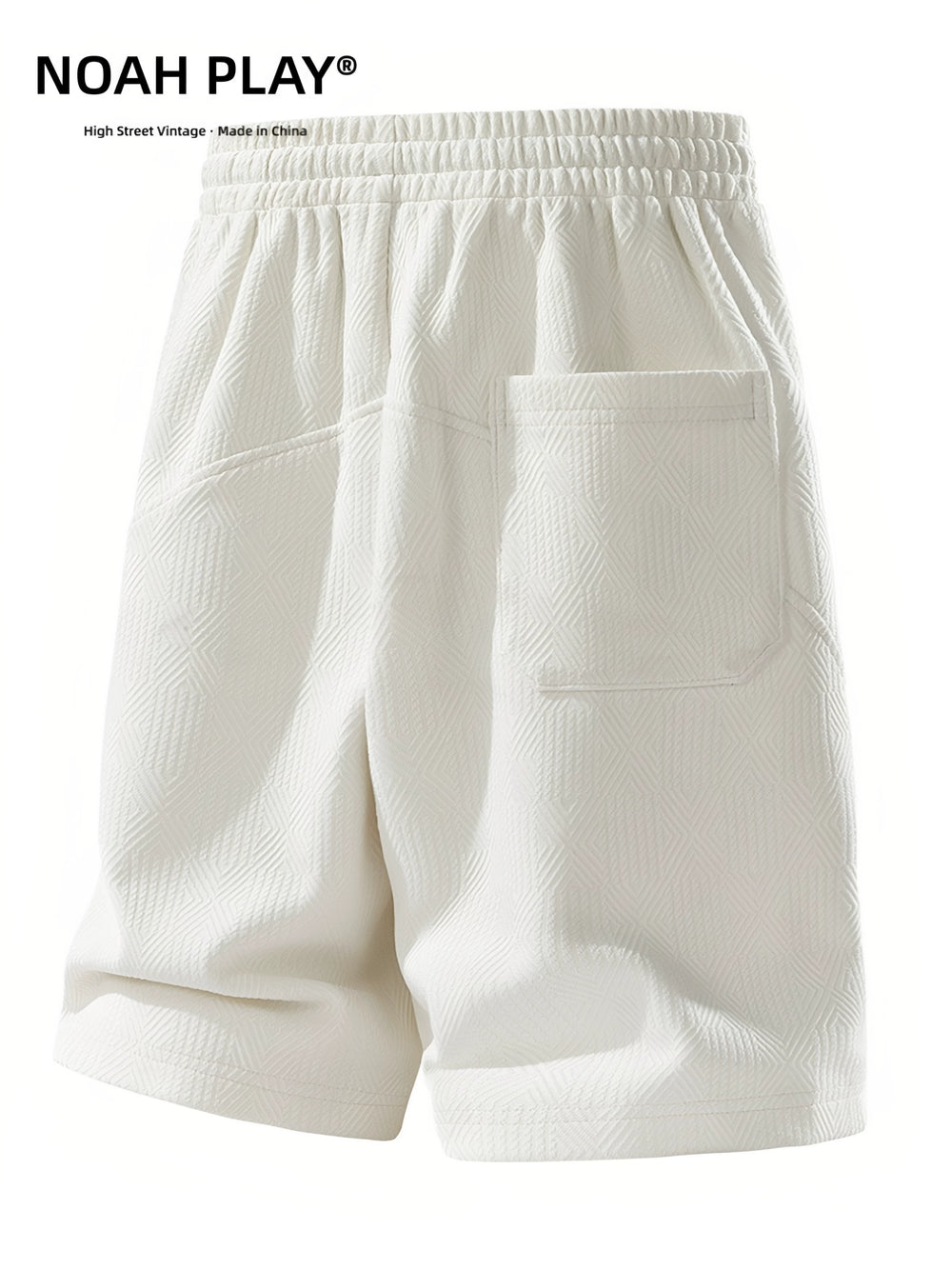 NOAH PLAY Jacquard Texture Shorts Men's Summer Loose Large Wide Leg Pentagram Pants Casual Retro Middle Pants Trendy