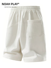 NOAH PLAY Jacquard Texture Shorts Men's Summer Loose Large Wide Leg Pentagram Pants Casual Retro Middle Pants Trendy
