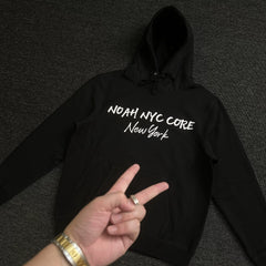 NOAH MARS niche trendy brand New York limited edition American casual couple heavyweight versatile patchwork hooded sweatshirt men