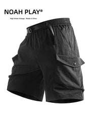 NOAH PLAY 夏季机能风工装短裤男速干宽松大码多口袋复古五分裤潮