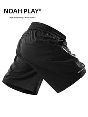 NOAH PLAY workwear shorts for men in summer, thin ice silk style, quick drying, loose fit, plus size, sporty and casual five quarter pants trend