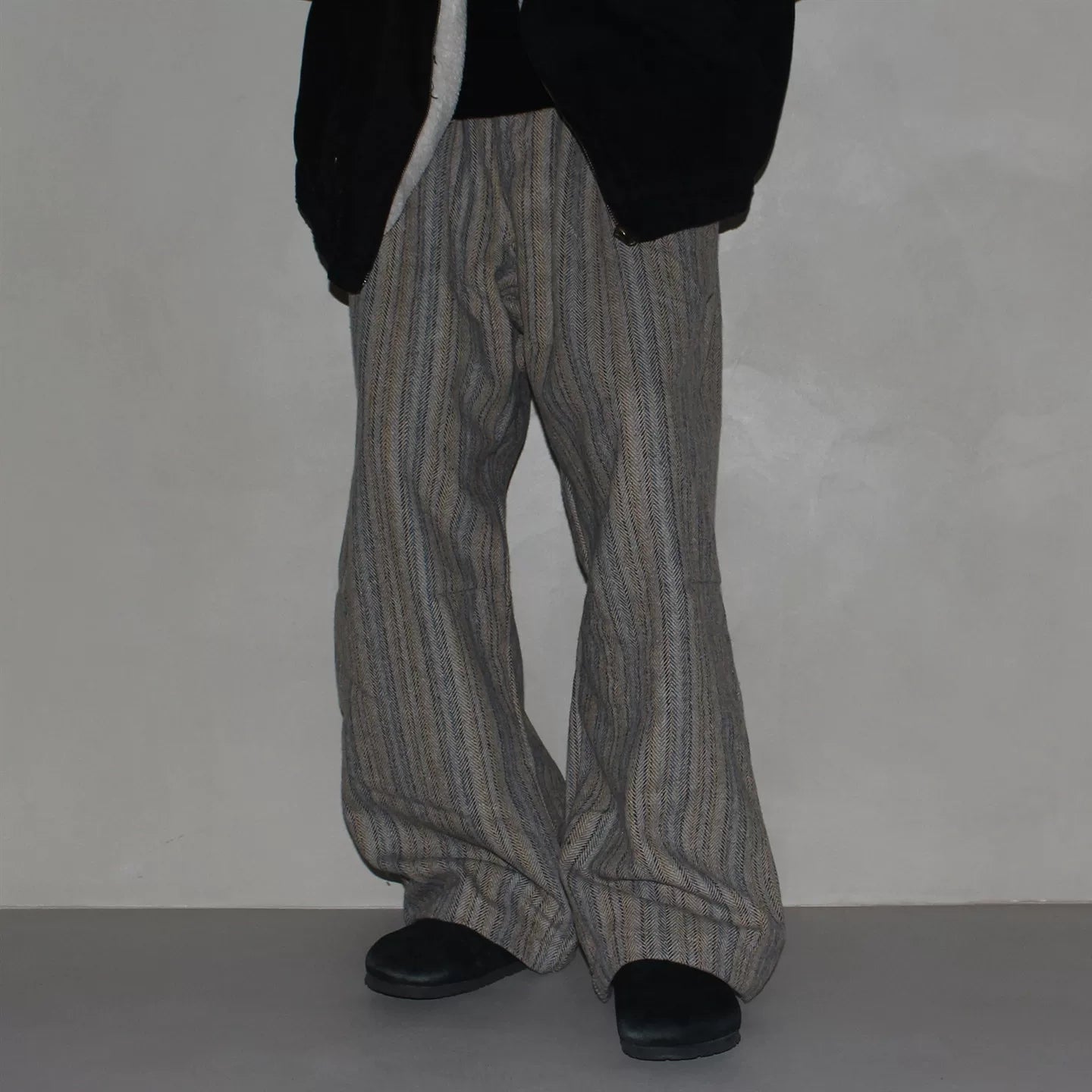 GcBrand Lab AW25 Retro themed elements American casual versatile striped pants Thick woolen pants