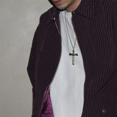 GcBrand Lab Jacket Retro Basic Japanese Simple Casual Collar Jacket Checkered Coat Trendy