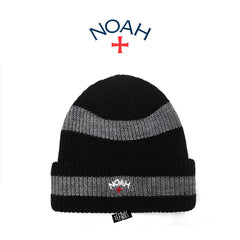 Defans Noah CORE LOGO BEANIE striped woolen hat men's cross embroidered knitted cold hat women
