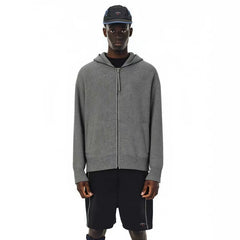 NOAH MARS American casual fashion brand autumn and winter old money style double-sided zipper knitted cardigan hooded sweater jacket