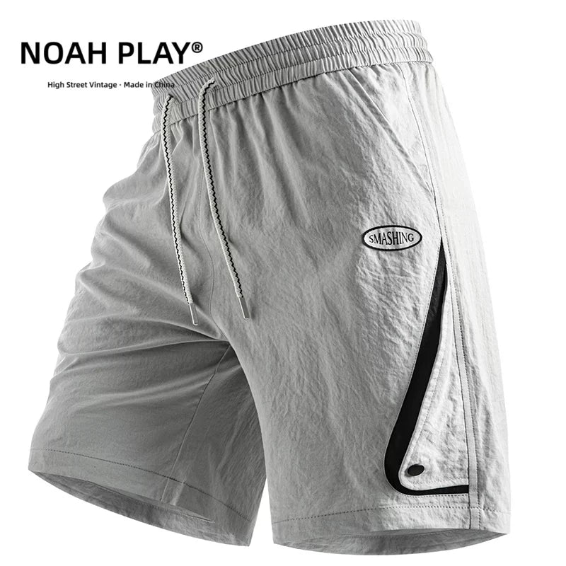 NOAH PLAY workwear shorts for men in summer, thin ice silk style, quick drying, loose fit, plus size, sporty and casual five quarter pants trend