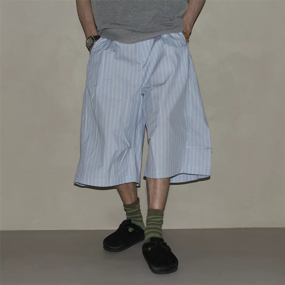 GcBrand Capri Pants SS26 Retro Street Trendy Versatile Shorts Wide Leg cropped Pants