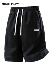 NOAH PLAY Jacquard Texture Shorts Men's Summer Loose Large Wide Leg Pentagram Pants Casual Retro Middle Pants Trendy