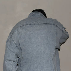GcBrand Lab Denim Jacket 日系复古水洗做旧多口袋夹克 牛仔外套