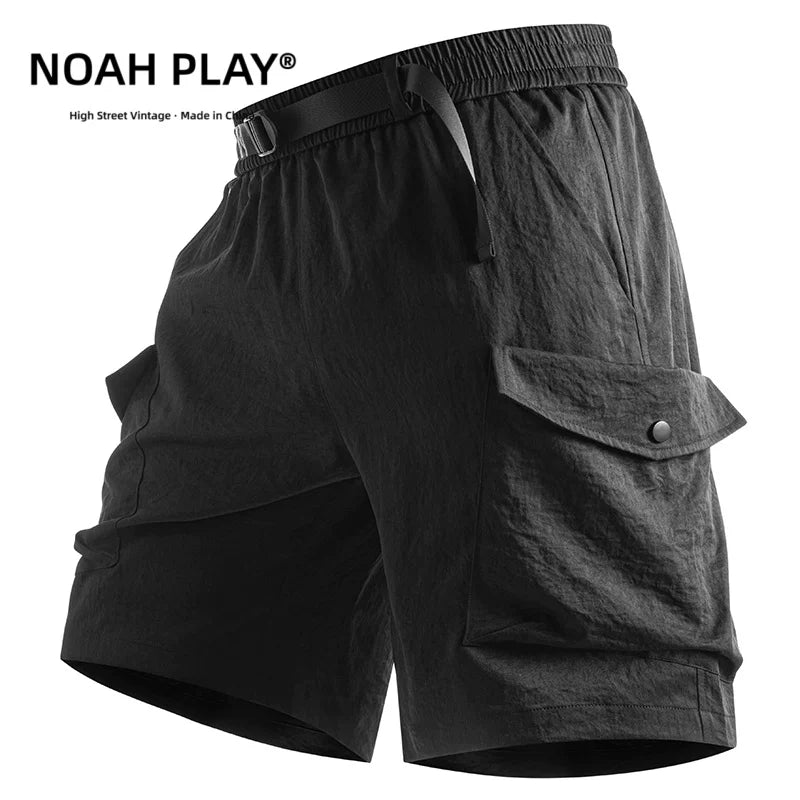 NOAH PLAY 夏季机能风工装短裤男速干宽松大码多口袋复古五分裤潮