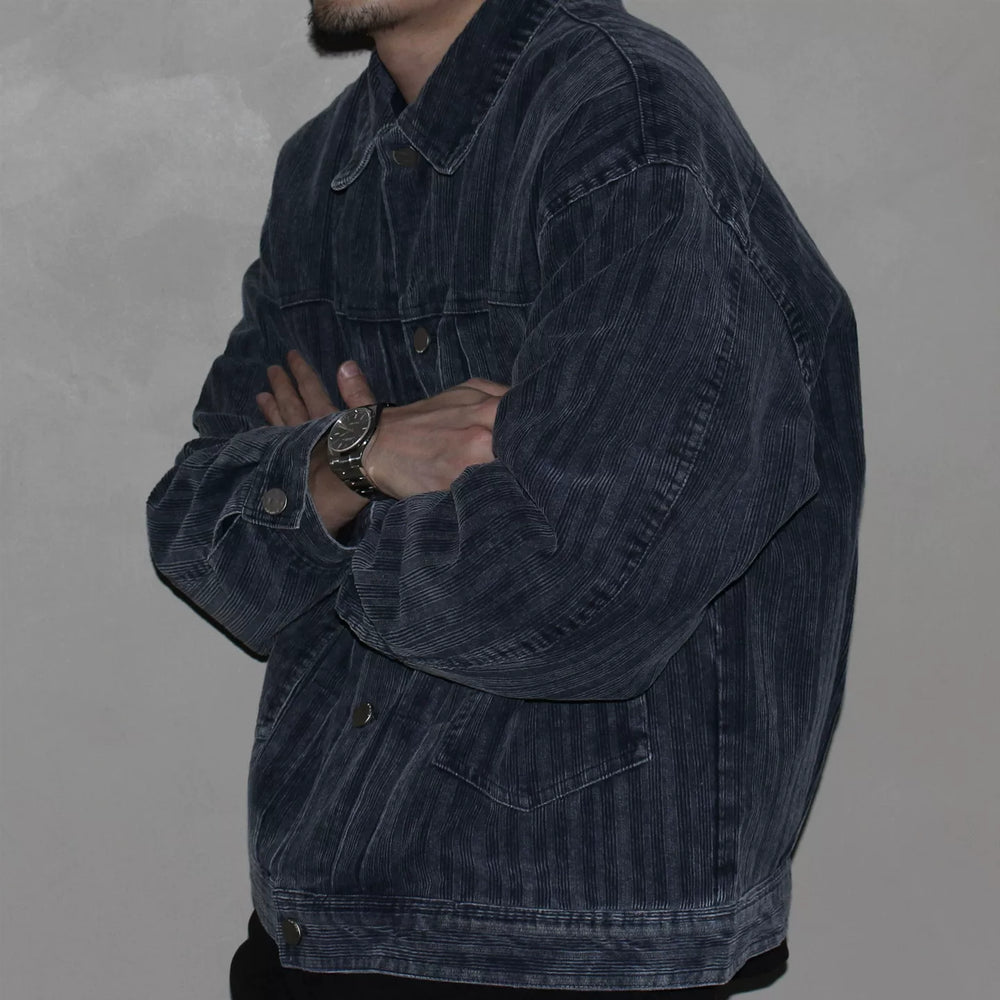 GcBrand Lab Jacket AW25 日系复古多口袋水洗做旧灯芯绒夹克上衣