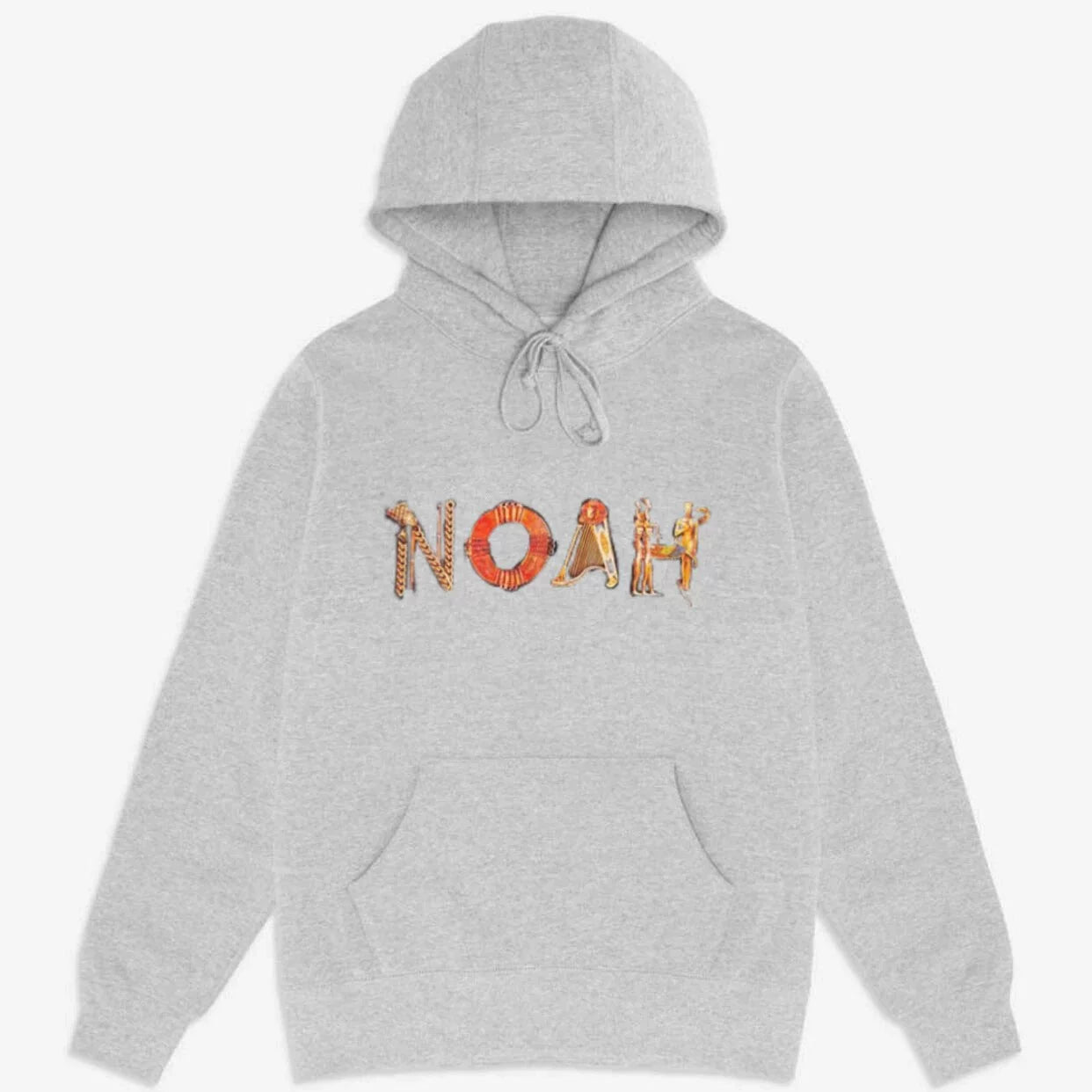 NOAH MARS niche trendy brand Egyptian pharaoh design sense American casual velvet thread splicing hooded sweatshirt