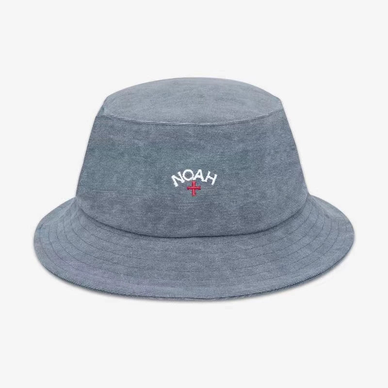 Noah 26SS Cross Washed and Embroidered Logo Canvas Couple Casual Fisherman Pot Hat Street Trendy