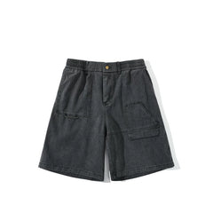 GcBrand SS24 Retro themed elements American retro street casual five quarter pants workwear denim shorts