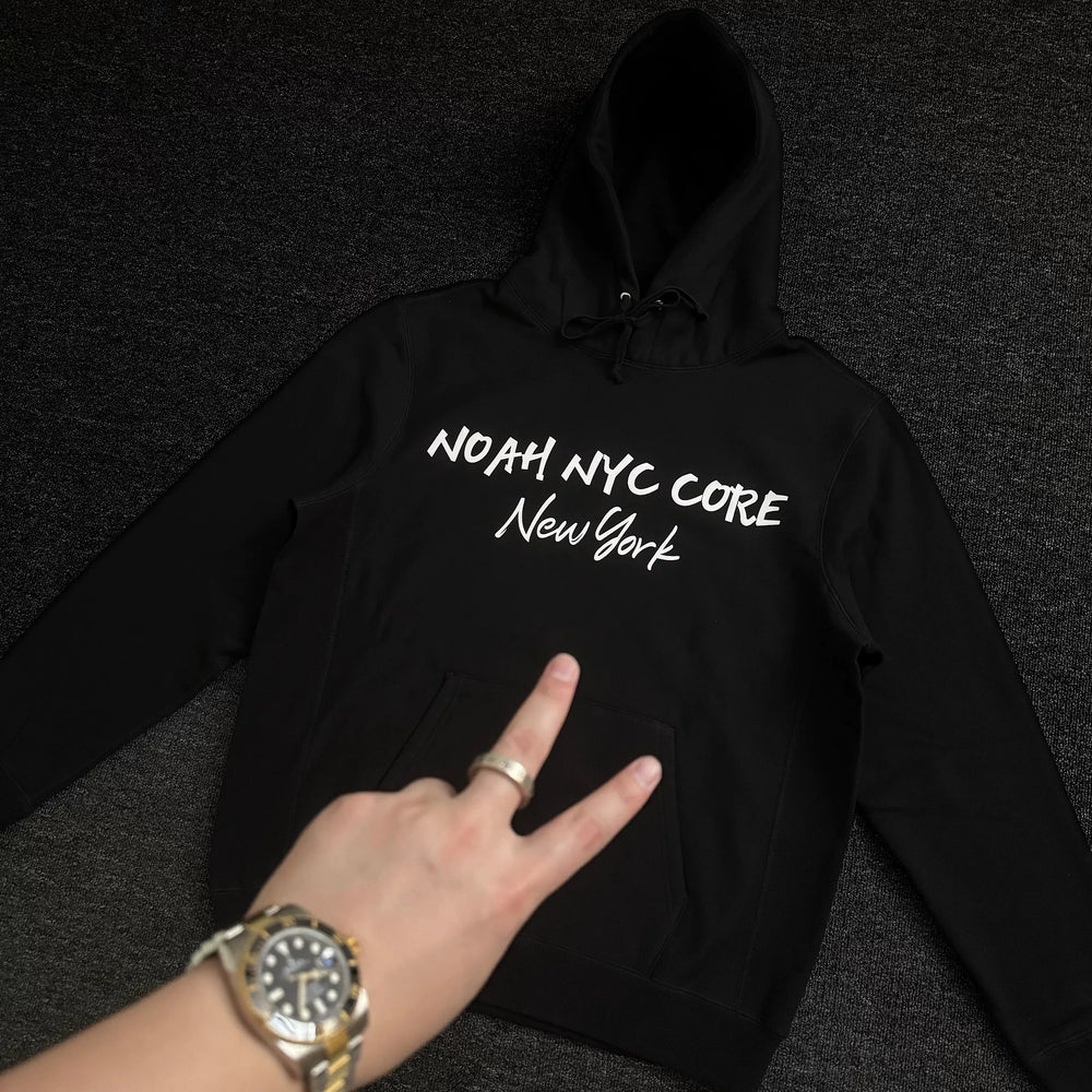 NOAH MARS American casual New York limited edition cross autumn loose men's trendy brand fleece hooded sweatshirt