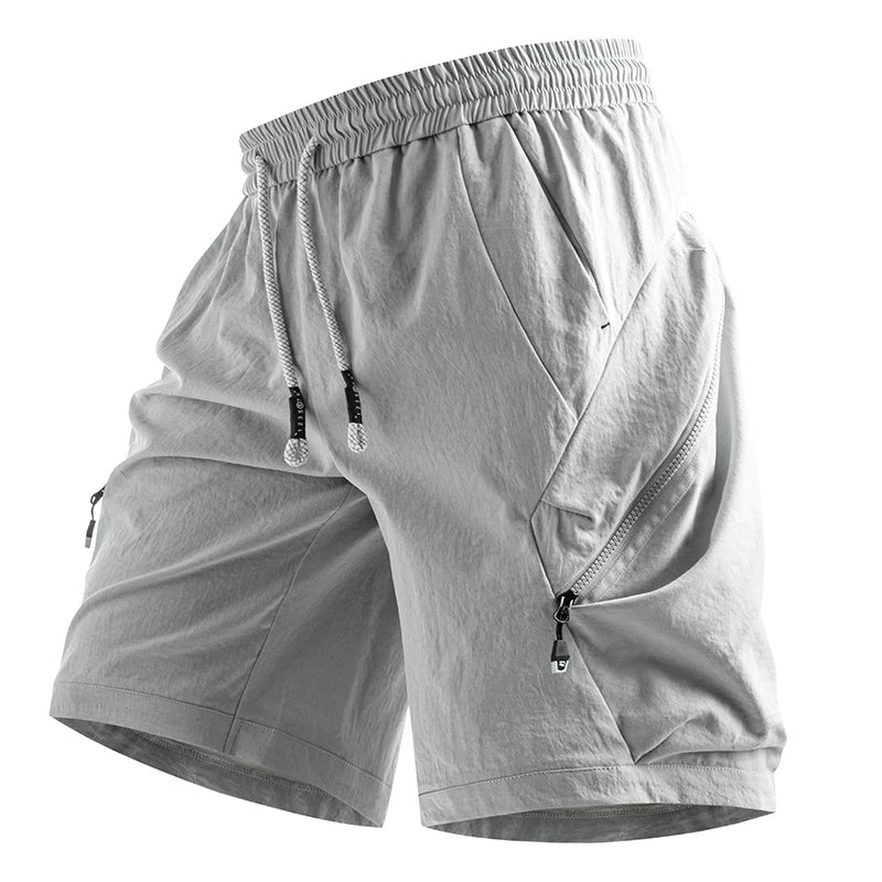 NOAH PLAY functional ice silk shorts for men in summer, thin, quick drying, loose fit, oversized casual workwear, cropped pants