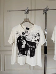 ERD melancholy rich second-generation Cleanfit Boxy White Portrait Tee