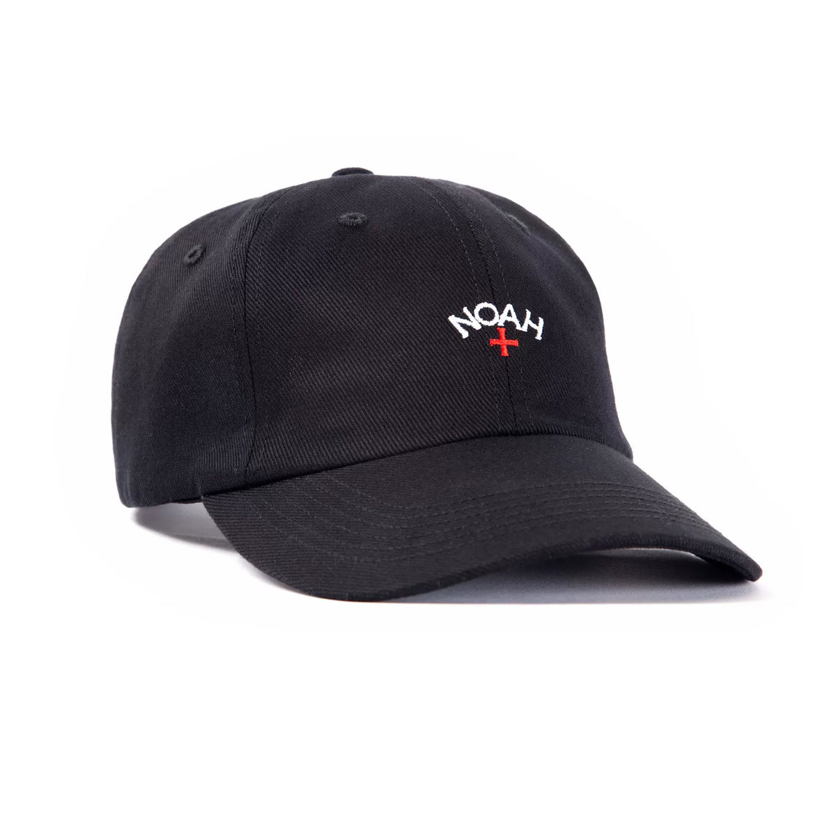 Noah style hat, cross embroidered duckbill hat, European and American high street solid color curved brim hat, versatile and simple hat