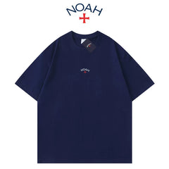 NOAH BWCJ chest cross small label print European and American trendy brand pure cotton casual couple short sleeved T-shirt for men
