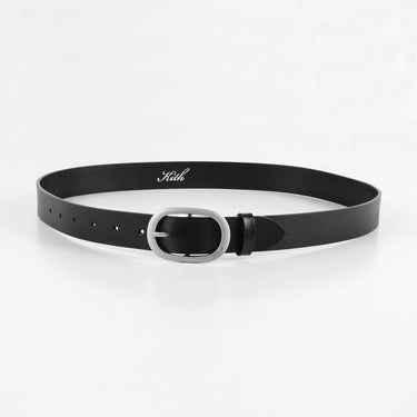 KITH pure cowhide trendy high-end clean fit retro versatile business casual needle buckle belt men's matte