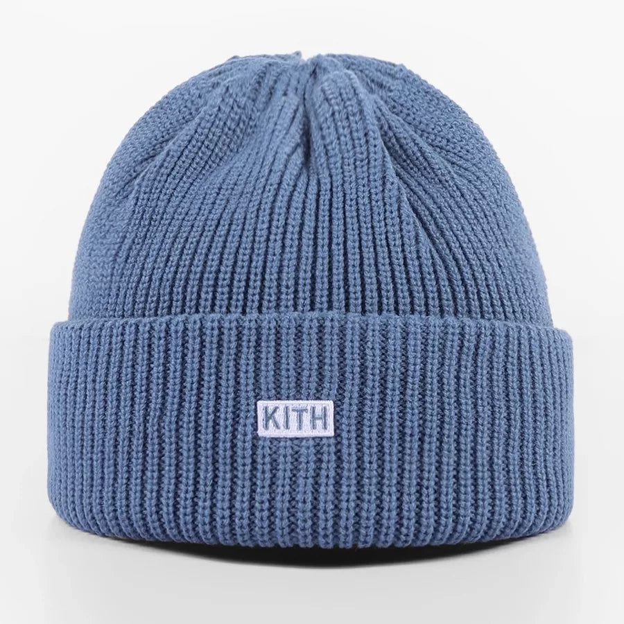 KITH autumn and winter round knitted woolen hat for men and women, warm pullover, cold hat, thick melon skin hat, yupi sailor hat