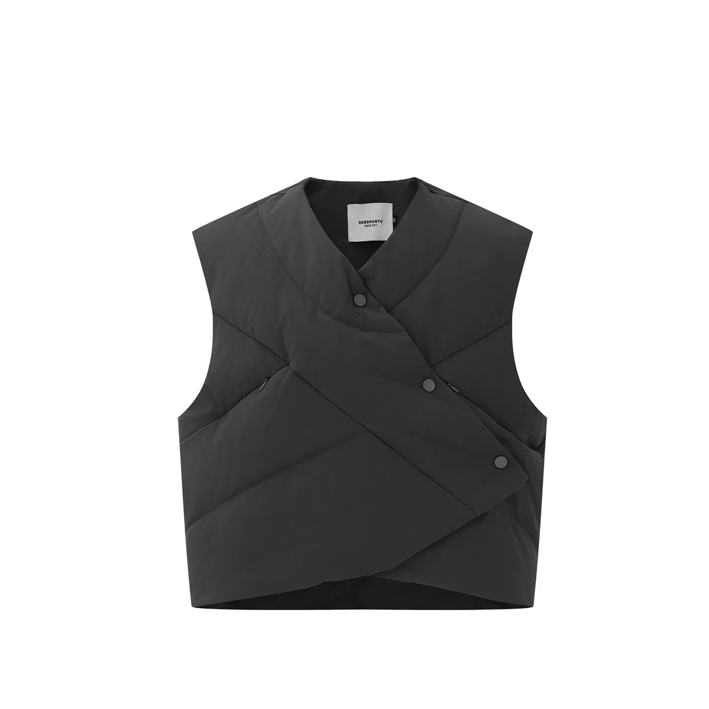GcBrand Lab Dwon Vest Retro Theme 90% White Duck Down Warm Vest Down Jacket