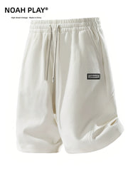 NOAH PLAY Jacquard Texture Shorts Men's Summer Loose Large Wide Leg Pentagram Pants Casual Retro Middle Pants Trendy