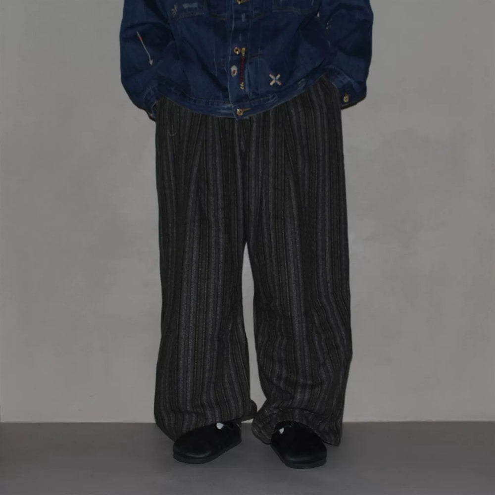 GcBrand Lab AW25 Retro themed elements American casual versatile striped pants Thick woolen pants