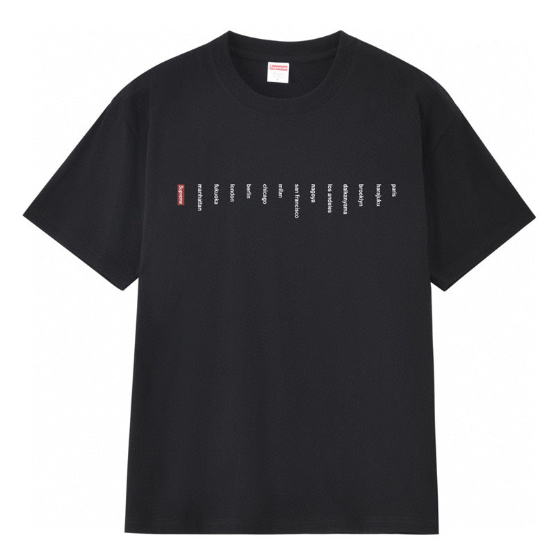 Supreme World Cities Graphic Tee – Black