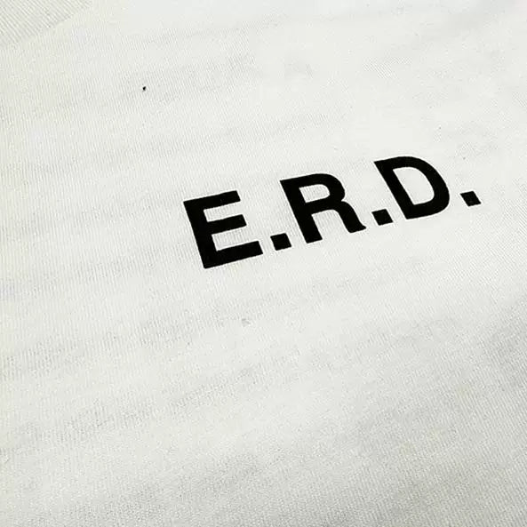 ERD Vintage Distressed A Public Apology White T-Shirt