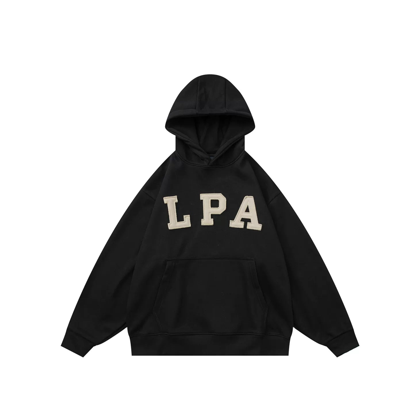 GcBrand Sweater Hoodie Retro Heavy duty Fleece Hoodie with Patchwork Embroidered Hoodie