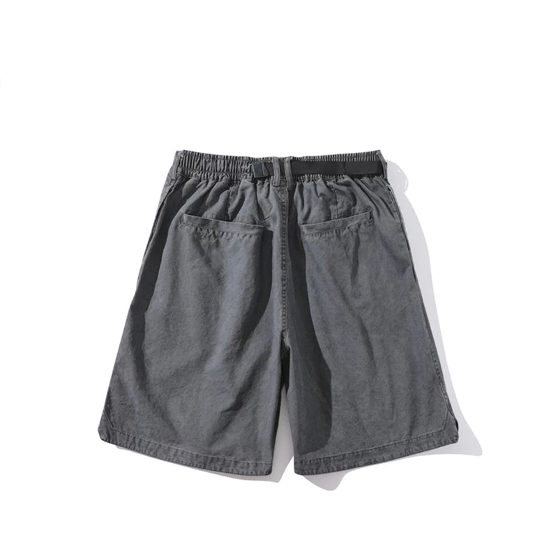 GcBrand SS24 retro themed elements with adjustable waist design, casual five quarter pants embroidered shorts