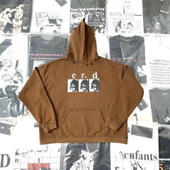 ERD melancholic Washed Fleece Oversized Graphic Hoodie