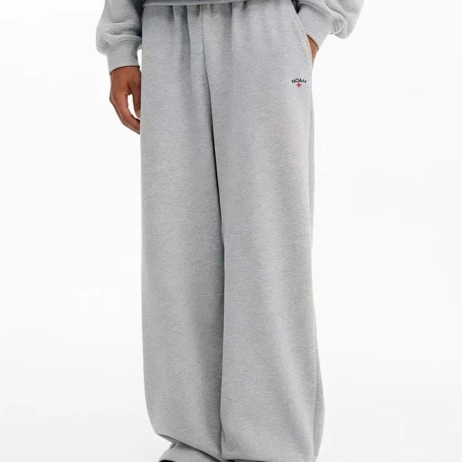NOAH MARS logo embroidered cross looped micro flared sweatpants, sports and casual pants, men's versatile pants