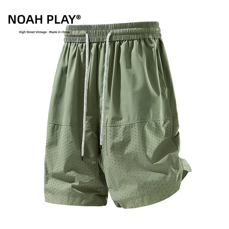 NOAH PLAY 夏季网眼冰丝短裤男透气速干宽松工装休闲运动五分裤薄