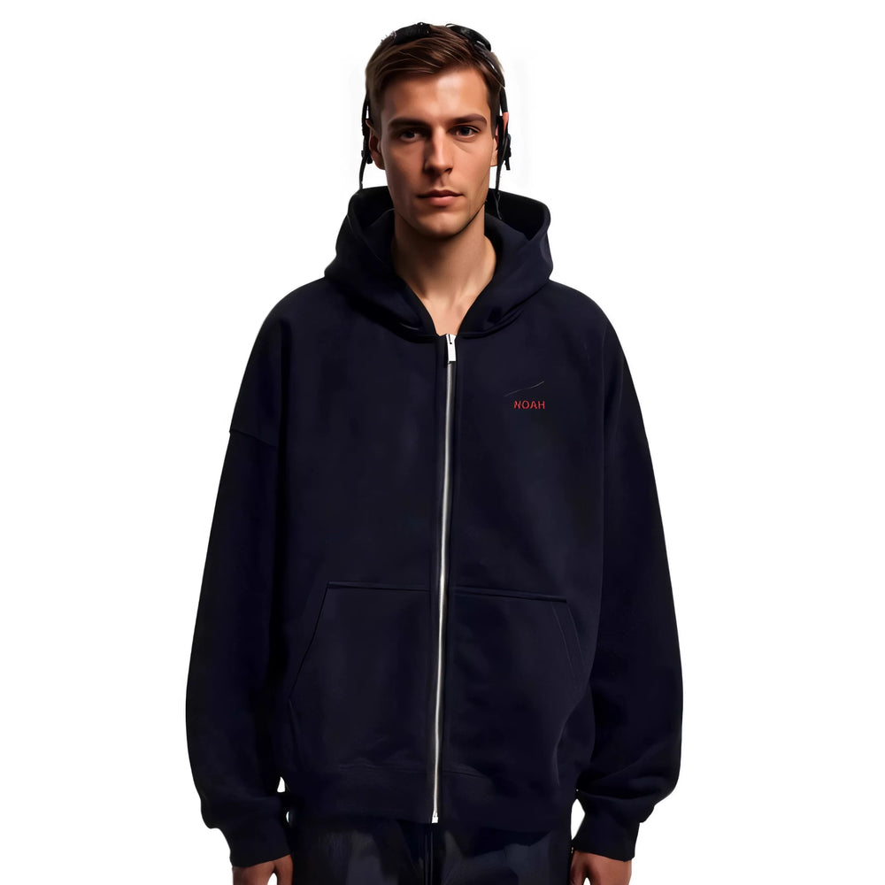 NOAH MARS autumn new product waves American casual hooded sweatshirt wool trendy zipper jacket men