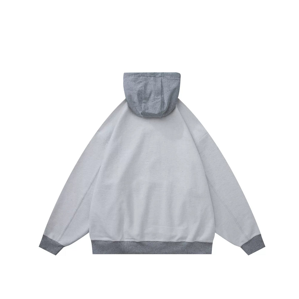 GcBrand Hoodie AW25 Heavy duty Basic Flower Grey Hoodie Retro Hoodie Hoodie with looped fabric hoodie