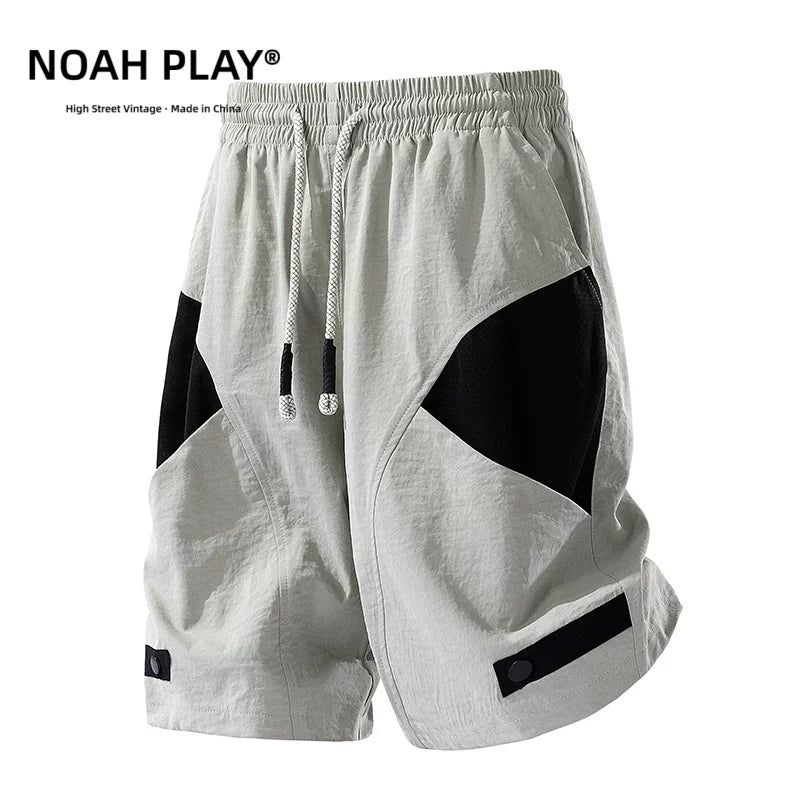 NOAH PLAY 街头机能风冰丝工装短裤男夏季宽松休闲运动潮牌五分裤