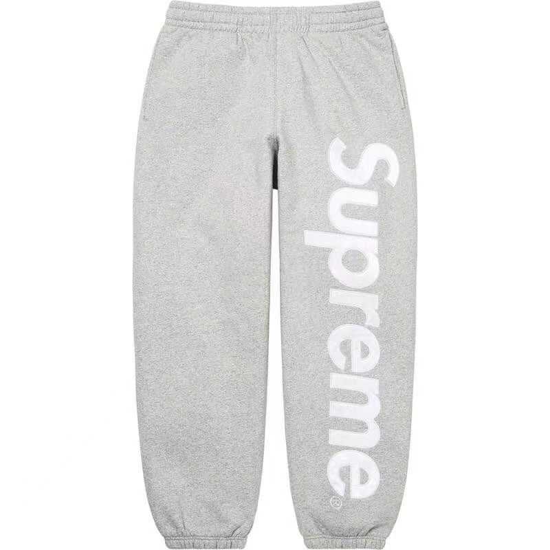 Supreme Spellout Logo Sweatpants – Grey