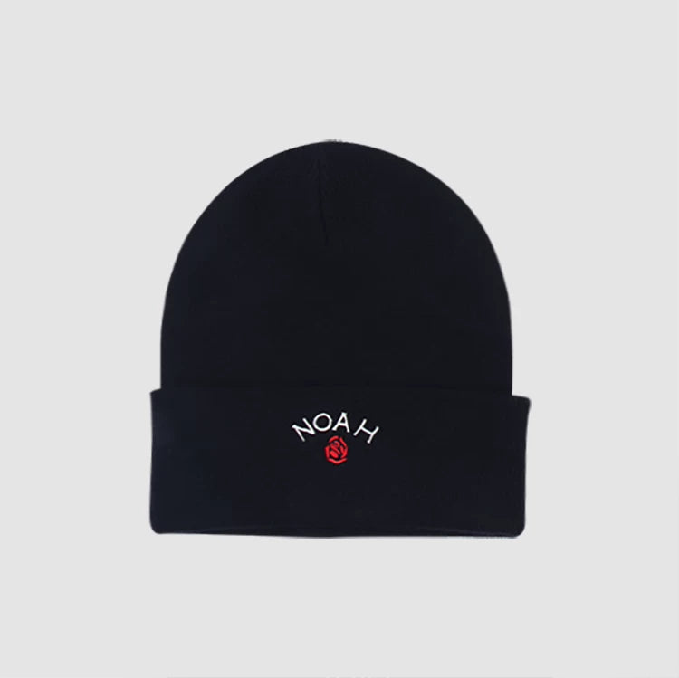 Defans trendy hip-hop cold hat NOAH rose embroidery men's and women's versatile warm knitted woolen hat with toe cap